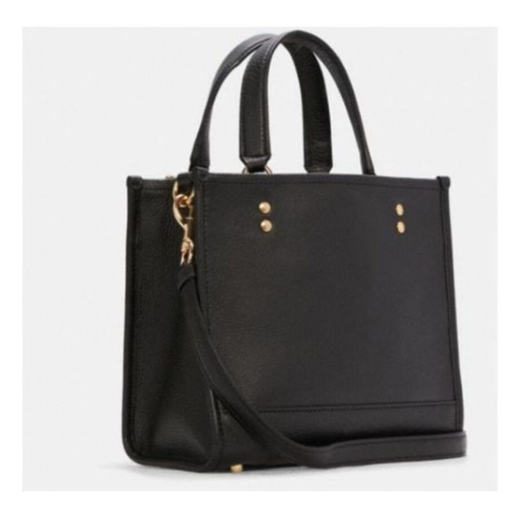 Coach Dempsey 22 Tote in black pebbled leather - Picture 2 of 10